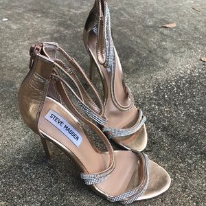 Steve Madden Diamond studded strap heels